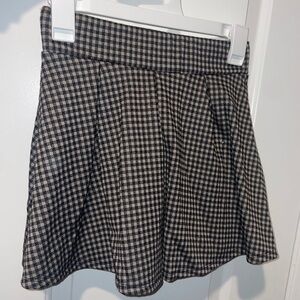 Black Plaid Skater Skort (XS)